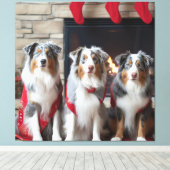 Toile Berger australien près de la cheminée Noël (Insitu (Plancher de Bois))