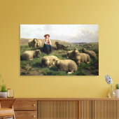 Toile Berger avec mouton dans un paysage (Insitu(Salon))