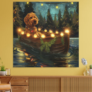 Toile Bernedoodle Noël Festival Voyage