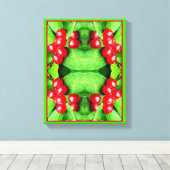 Toile Berries Rouges À La Raindrops Nature Abstraite (Insitu (Plancher de Bois))