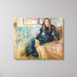Toile Berthe Morisot - Julie et son Greyhound Laerte