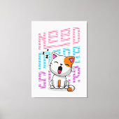 Toile Besoin de plus de sommeil | Funny Cat expression d (Recto)