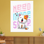 Toile Besoin de plus de sommeil | Funny Cat expression d (Insitu(Salon))