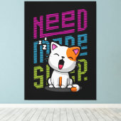 Toile Besoin de plus de sommeil | Funny Cat expression d (Insitu (Plancher de Bois))