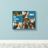 Toile Best Father Ever Photo Collage and Custom Text (Insitu (Plancher de Bois))