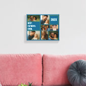 Toile Best Father Ever Photo Collage and Custom Text (Insitu(Salon))