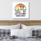 Toile Best Fox Terrier Dad Ever Vintage Dog Lover Shirt_ (Insitu(Chambre))