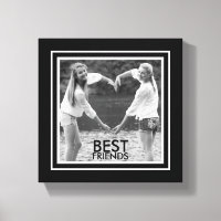 BEST Friends avec cadre photo noir et blanc mignon