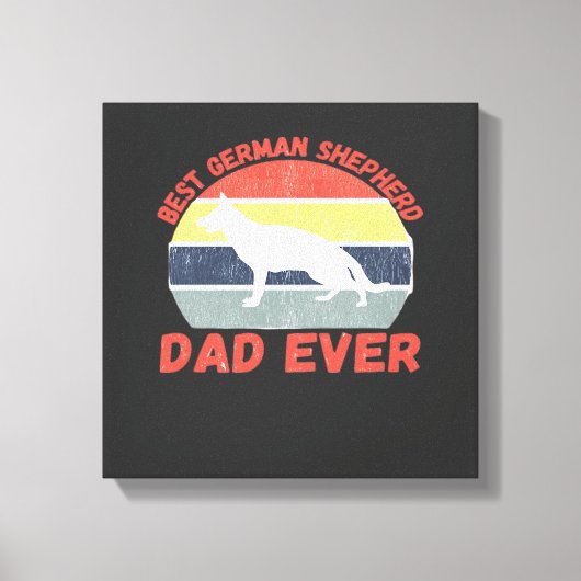 Toile Best German Shepherd dad ever quote Funny Shepherd (Recto)