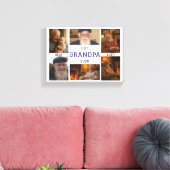 Toile Best Grandpa Ever  – Personalized Photos (Insitu(Salon))