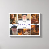 Toile Best Grandpa Ever  – Personalized Photos (Recto)