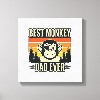 Toile Best Monkey Dad Ever Vintage Monkey Father Shirt_1