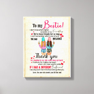 Toile Bestie Gifts Lettre À Mon Merci Bestiaire