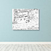 Toile Bêta Dessin de Sara Motolanez (Insitu (Plancher de Bois))