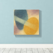 Toile "Between Shores" Zen Ma Abstract | Indigo Ochre (Insitu (Plancher de Bois))