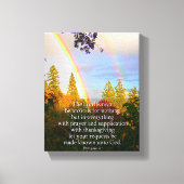 Toile Bible chrétienne Verse Écriture Arc-en-ciel (Recto)