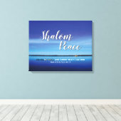 Toile Bible chrétienne Verse | SHALOM PEACE BE ENCORE (Insitu (Plancher de Bois))