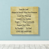 Toile Bible Verse Règles de famille (Insitu (Plancher de Bois))