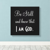 Toile Bible Verset Be Still and know I am God Print (Insitu (Plancher de Bois))