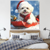Toile Bichon Frise Chien dans la boue Laisser passer la (Insitu(Chambre))