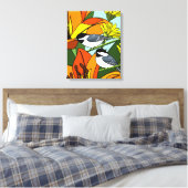 Toile Bickadee noir et fleurs de lys (Insitu(Chambre))