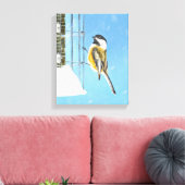 Toile Bickadee sur la peinture d'alimentation - Oiseaux  (Insitu(Salon))