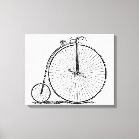 Toile Bicyclette à grande roue Penny Farthing (Recto)