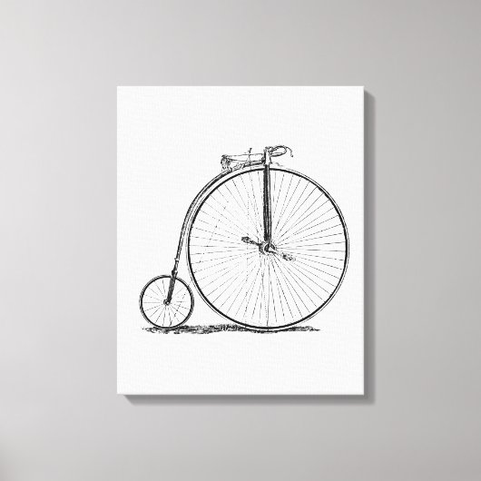 Toile Bicyclette à grande roue Penny Farthing (Recto)