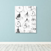 Toile Bicyclette à grande roue Penny Farthing (Insitu (Plancher de Bois))