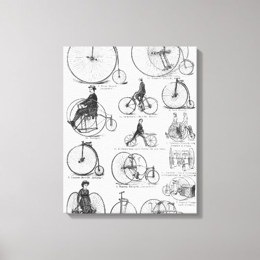 Toile Bicyclette à grande roue Penny Farthing (Recto)