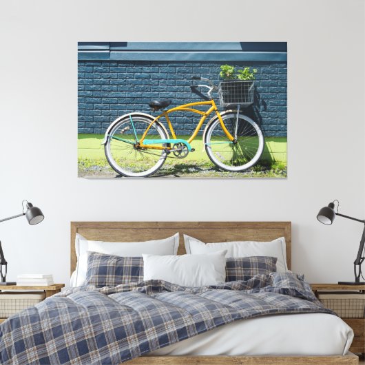 Toile Bicyclette penchée sur le mur (Insitu(Chambre))
