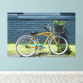 Toile Bicyclette penchée sur le mur (Insitu (Plancher de Bois))
