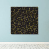Toile Bicyclettes graphiques en noir (Insitu (Plancher de Bois))