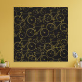 Toile Bicyclettes graphiques en noir (Insitu(Salon))