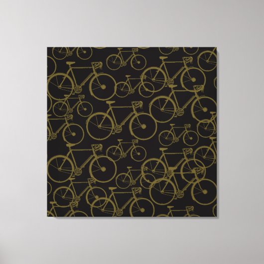 Toile Bicyclettes graphiques en noir (Recto)