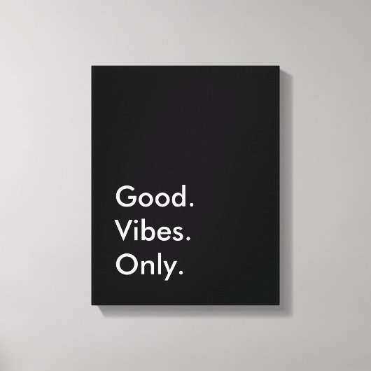Toile Bien. Vibes. Seulement. (Couleurs et texte personn (Recto)
