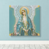 Toile Bienheureuse Vierge Marie avec Lys (Insitu (Plancher de Bois))