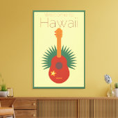 Toile Bienvenue À Hawaii Ukulele Retro (Insitu(Salon))
