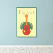 Toile Bienvenue À Hawaii Ukulele Retro (Insitu (Plancher de Bois))