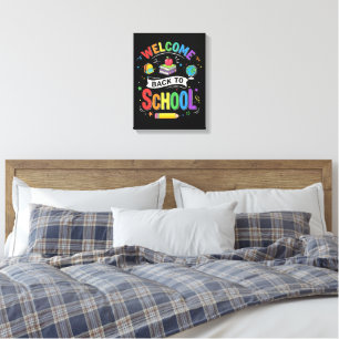 Toile Bienvenue à l'école les enfants Enseignant Premier