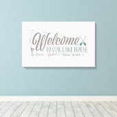 Toile Bienvenue à Our Lake House (Insitu (Plancher de Bois))