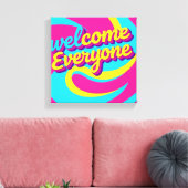 Toile Bienvenue à tous  (Insitu(Salon))