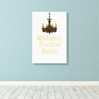 Bienvenue Âmes sans peur gothique Lustre Mur Art
