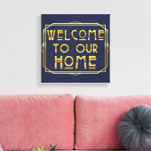 Toile Bienvenue dans notre maison (Insitu(Salon))