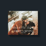 Toile Bienvenue dans notre salle de mariage personnalisé<br><div class="desc">Bienvenue à notre Mariage sur mesure mariage mariée toile de mariée Imprimer</div>