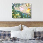 Toile Bienvenue Little One Jungle Thème Nursery Art (Insitu(Chambre))
