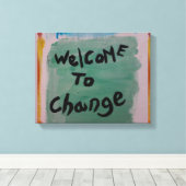 Toile bienvenue pour changer (Insitu (Plancher de Bois))