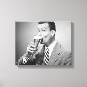 Toile Bière potable d'homme d'affaires