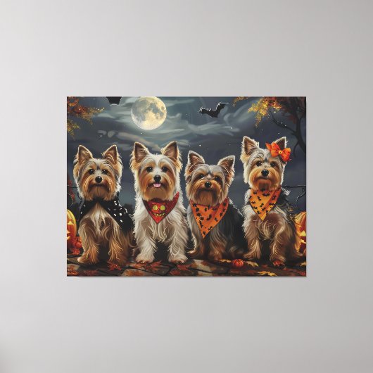 Toile Biewer Terrier Halloween Éffrayant (Recto)