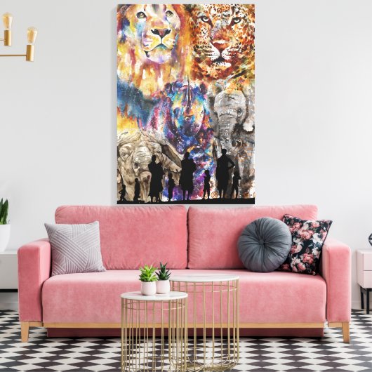 Toile Big 5 - Afrique (Insitu(Salon))